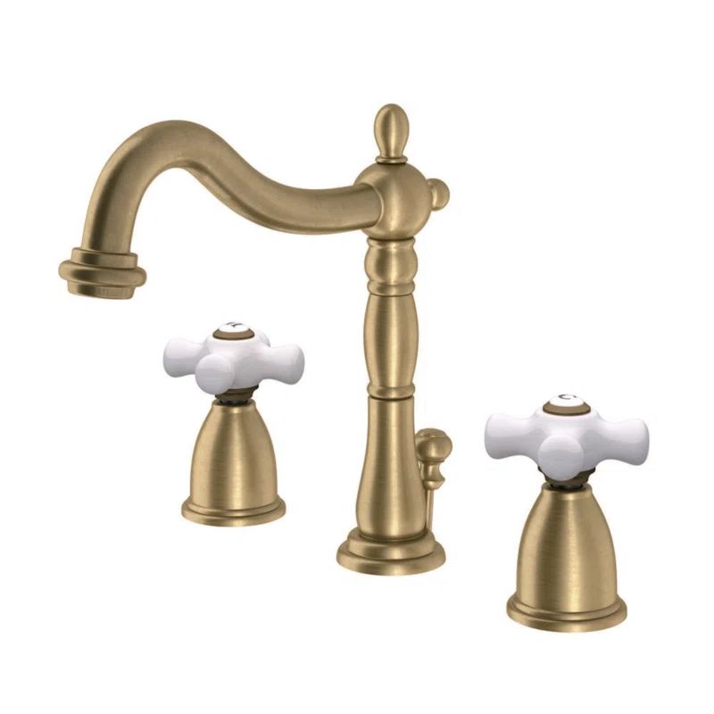 Heritage 8-Inch Polished Nickel Widespread Bathroom Faucet