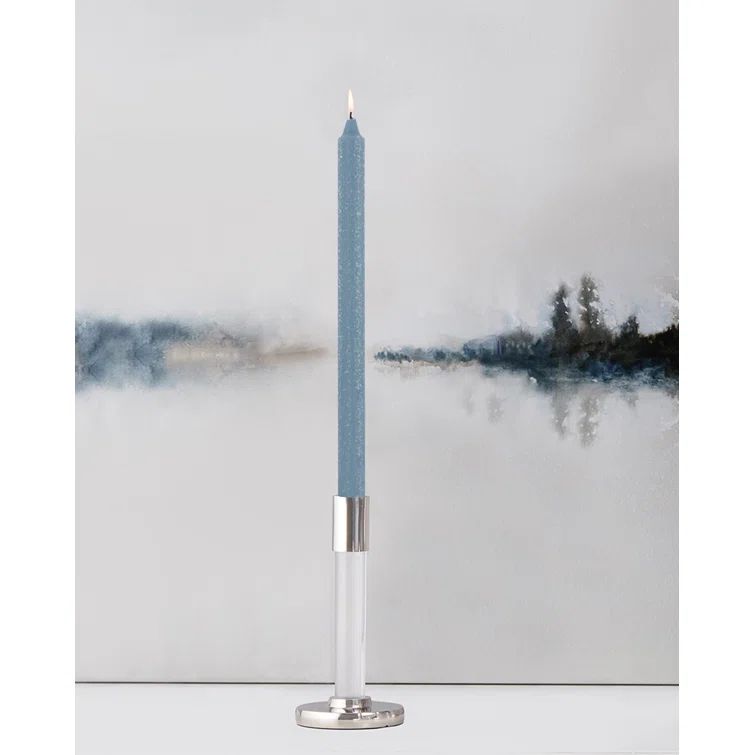 Williamsburg Blue 12-Inch Beeswax Taper Candles Set