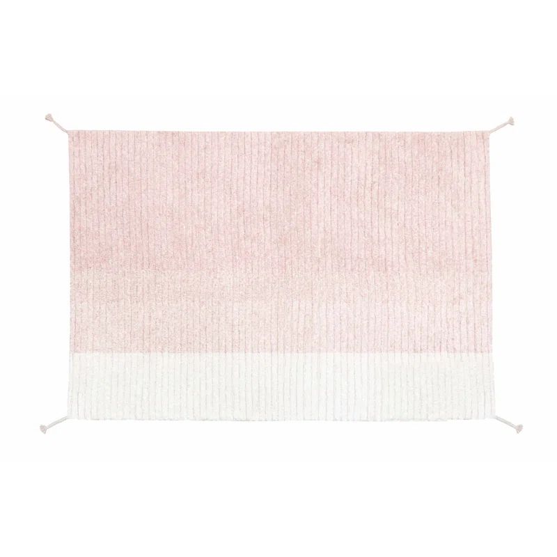 Gelato Pink and Ivory Reversible Wool Cotton Rug