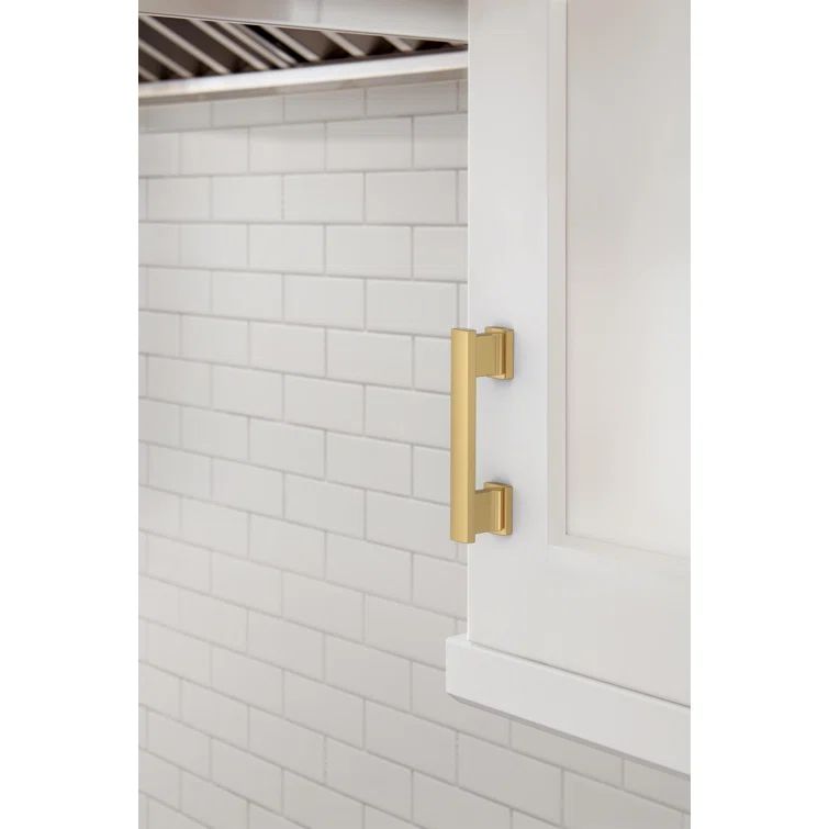 Champagne Bronze Modern Cabinet Pull with Mounting Hardware