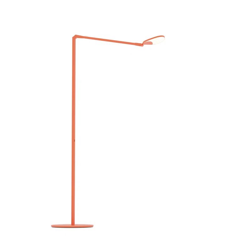 Splitty Matte Orange Adjustable LED Floor Lamp