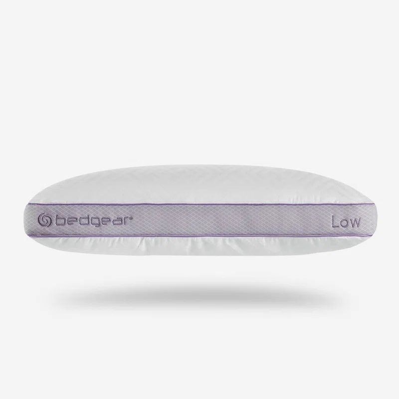 White Cotton Memory Foam Performance Pillow for Back and Stomach Sleepers