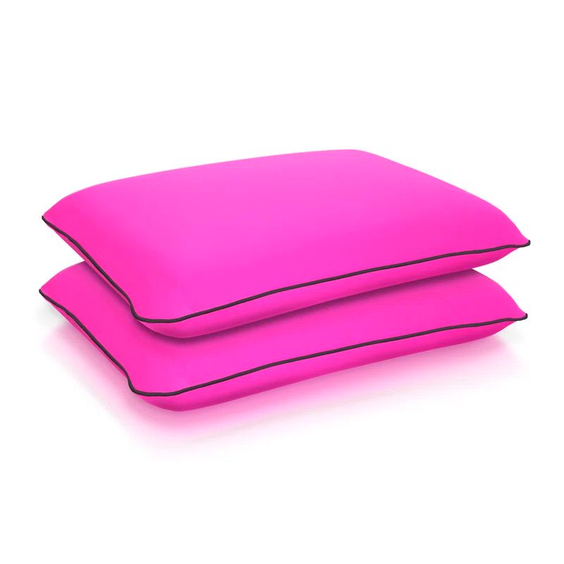 Party Pink Memory Foam Cooling Pillow Set of 2