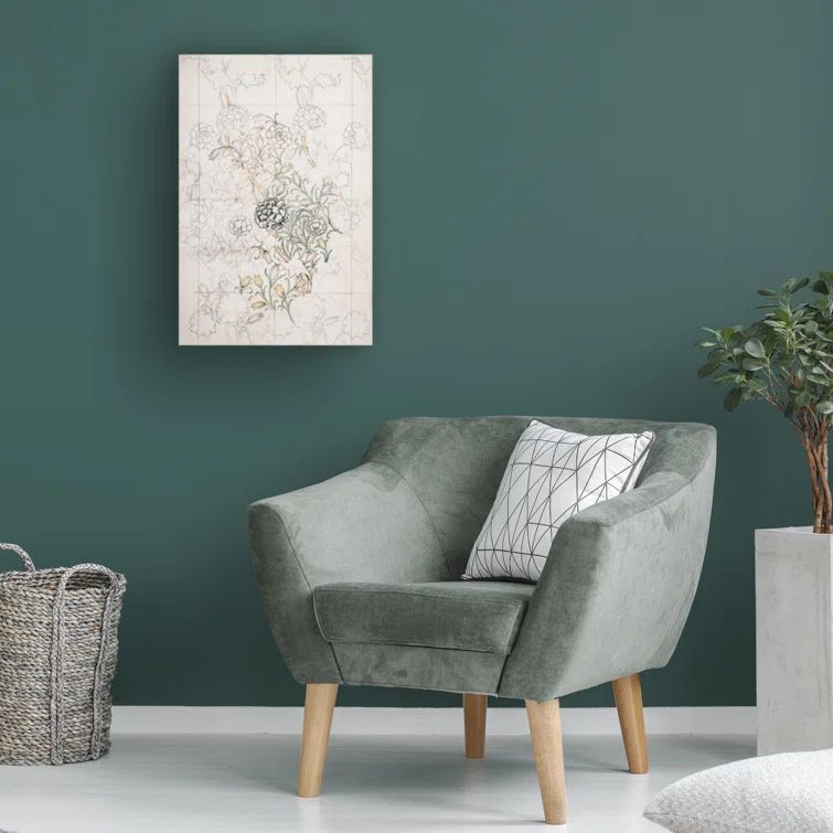 William Morris Floral Pattern Studies V Canvas Art in Gray and Green