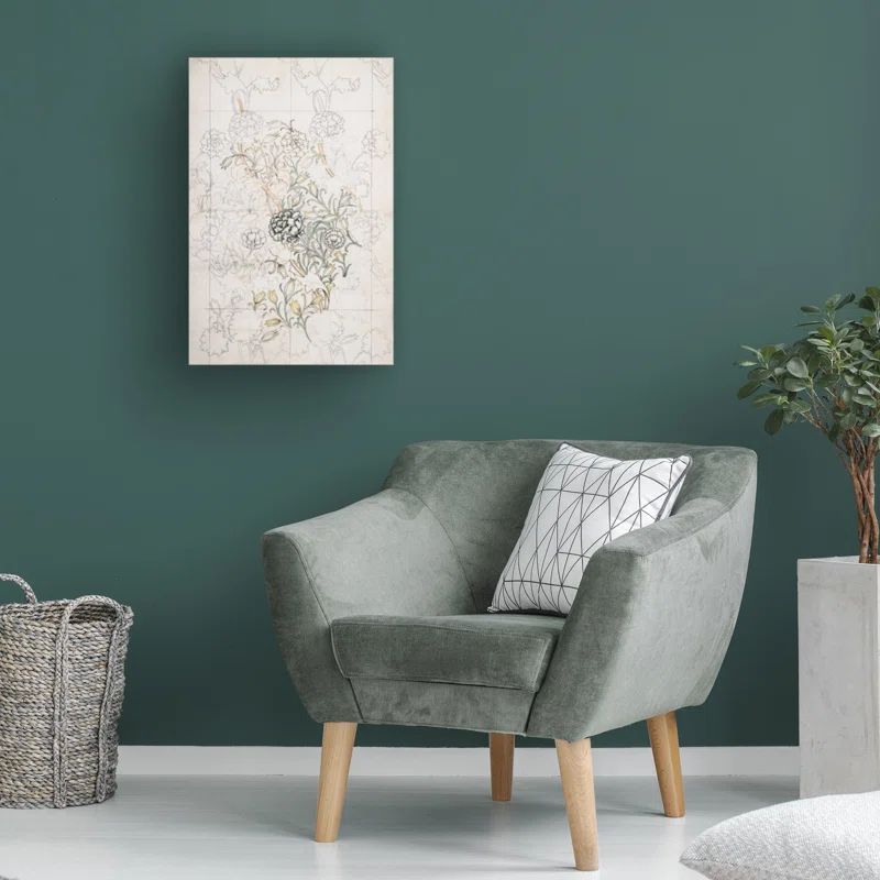 William Morris Floral Pattern Studies V Vertical Canvas Art
