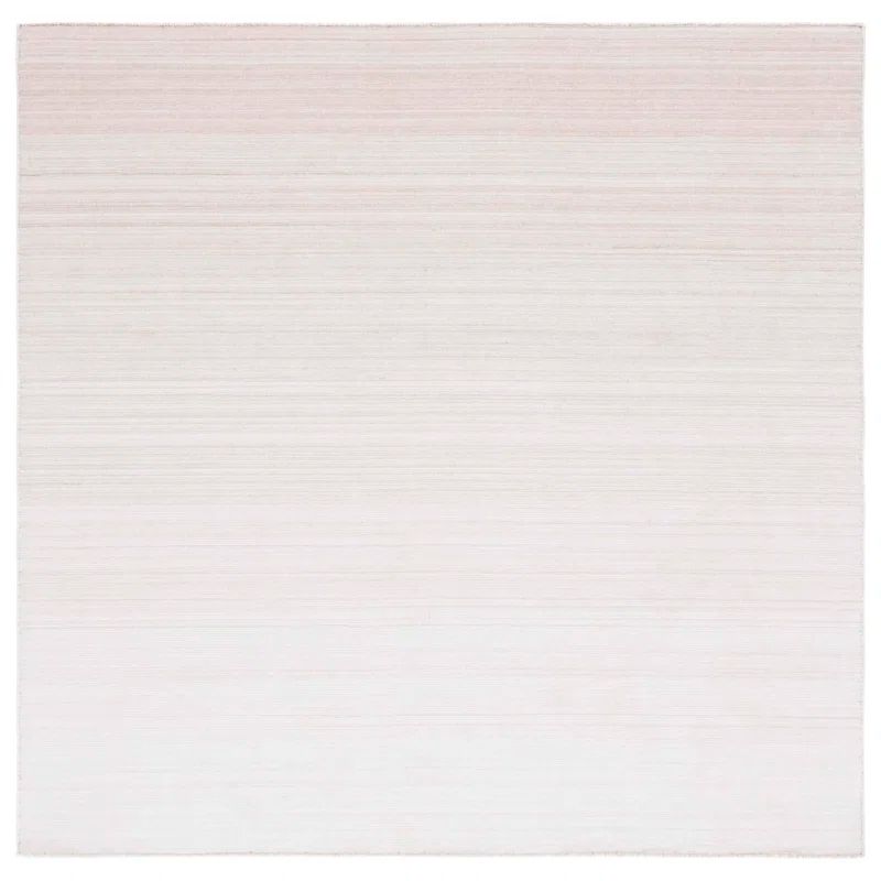 Handmade Beige Flat Woven Synthetic Square Rug 6'