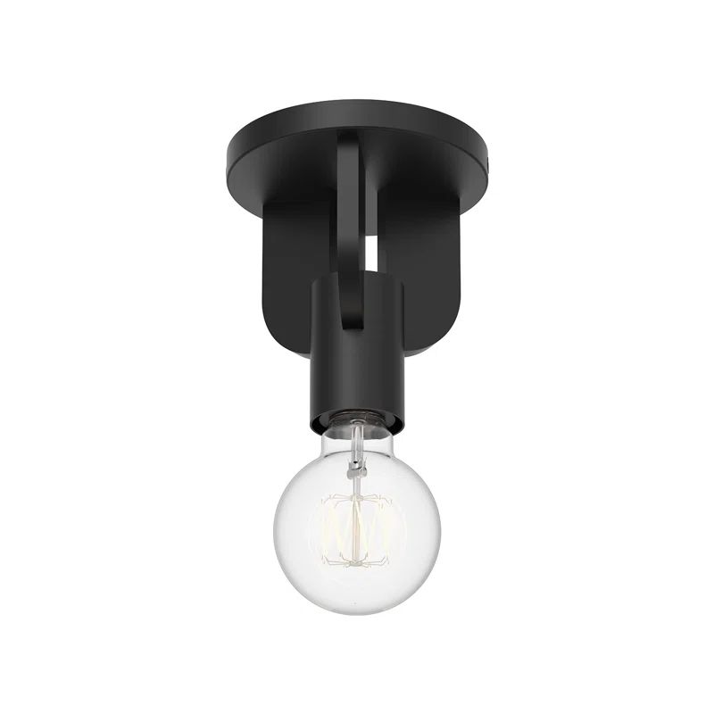 Claire Matte Black Semi-Flush Mount Light Fixture