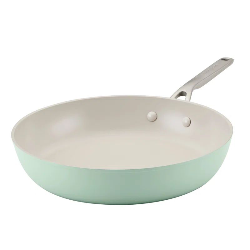 Pistachio Green 12.25" Aluminum Ceramic Nonstick Frying Pan