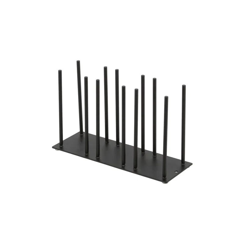 Black Steel 3-Section Horizontal Cup and Lid Organizer