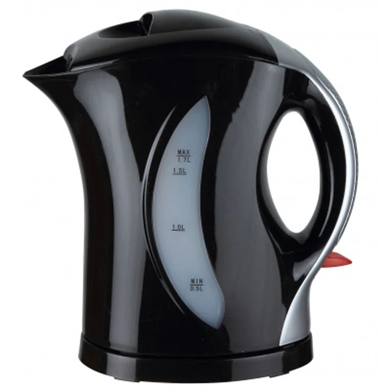 1.7 Liter Black and Silver Cordless Electric Tea Kettle