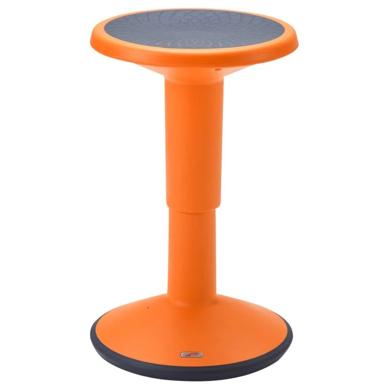 Adjustable Height Orange Wobble Stool with Non-Slip Seat