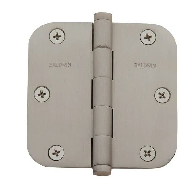 Satin Brass and Brown 3.5" Butt Bearing Door Hinge