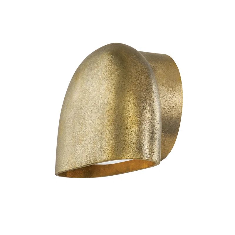 Elegant Aged Brass LED Wall Sconce, Dimmable Direct-Wired