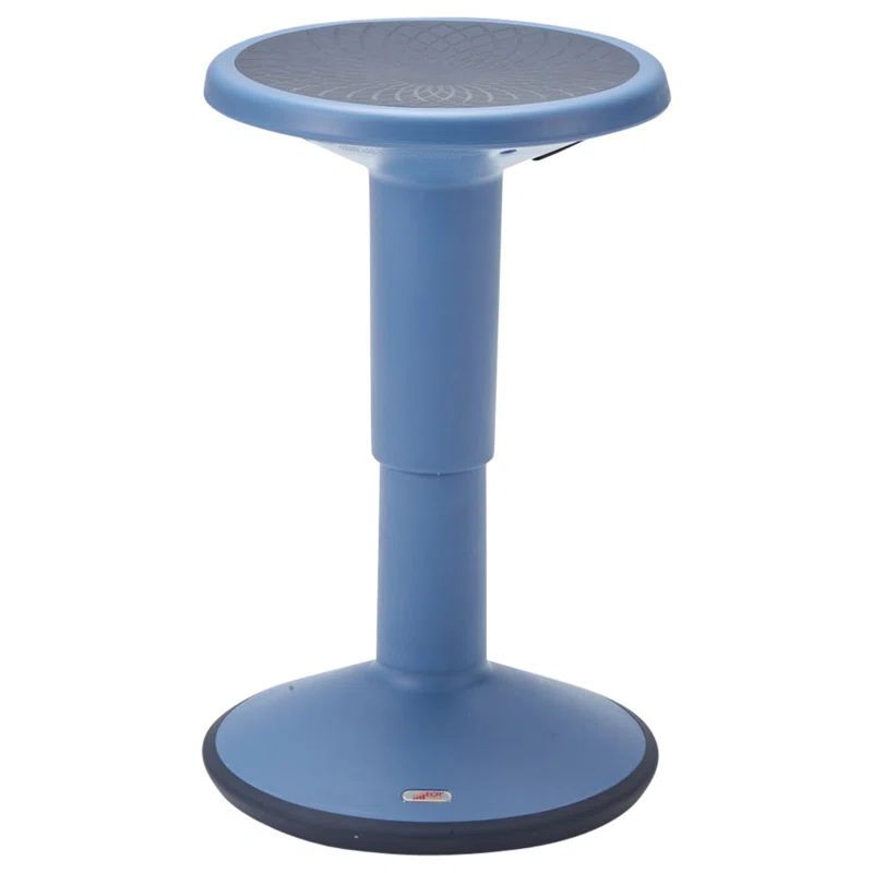 Powder Blue Adjustable Swivel Wobble Stool with Non-Slip Seat