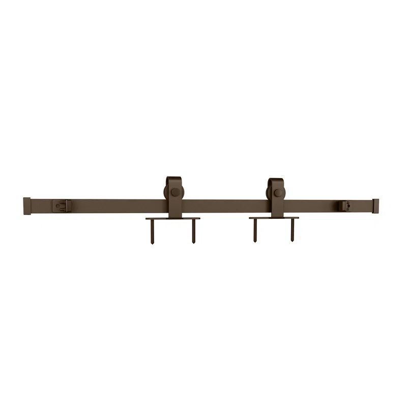 72" Oil Rubbed Bronze Mini Barn Door Hardware Kit