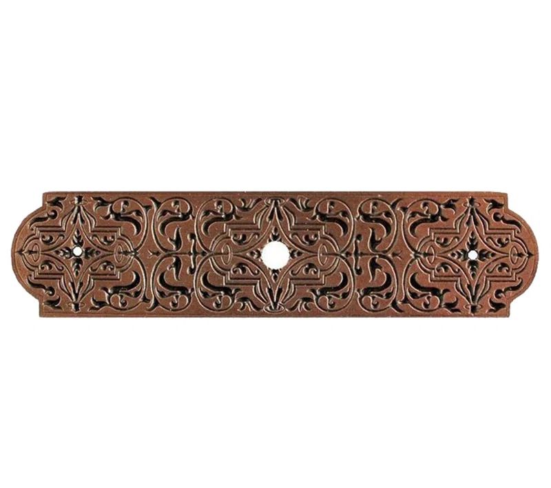 Antique Copper Renaissance Etch Cabinet Knob Backplate