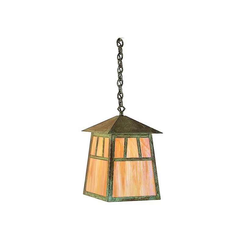 Mission Brown Almond Mica Outdoor Hanging Lantern