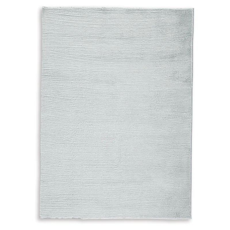 Gray 8' x 10' Washable Cotton and Synthetic Rug