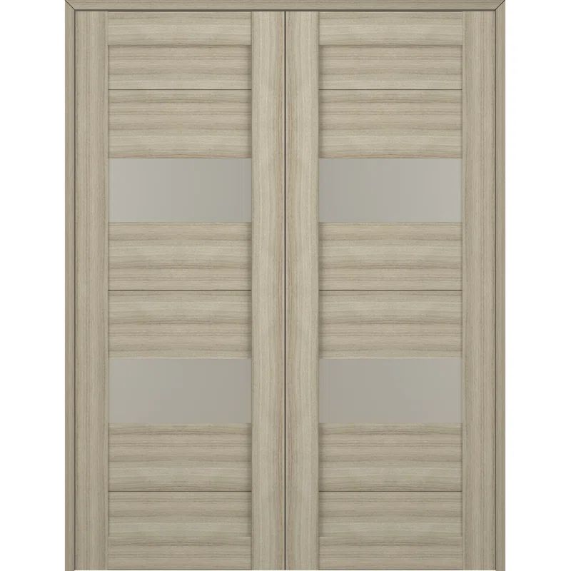 Berta Shambor Pine Composite French Door with Frosted Glass
