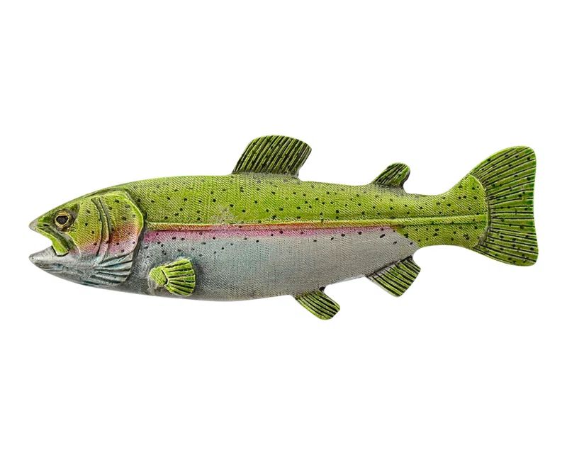 Hand-Tinted Pewter Rainbow Trout Novelty Knob