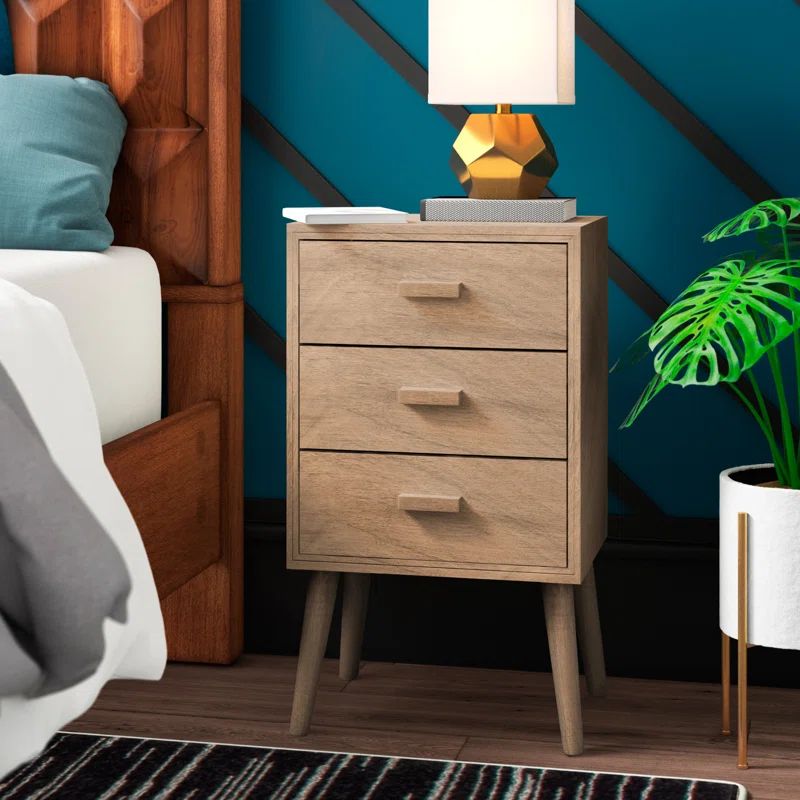 Pomona 27" Desert Brown Pine 3-Drawer Chest