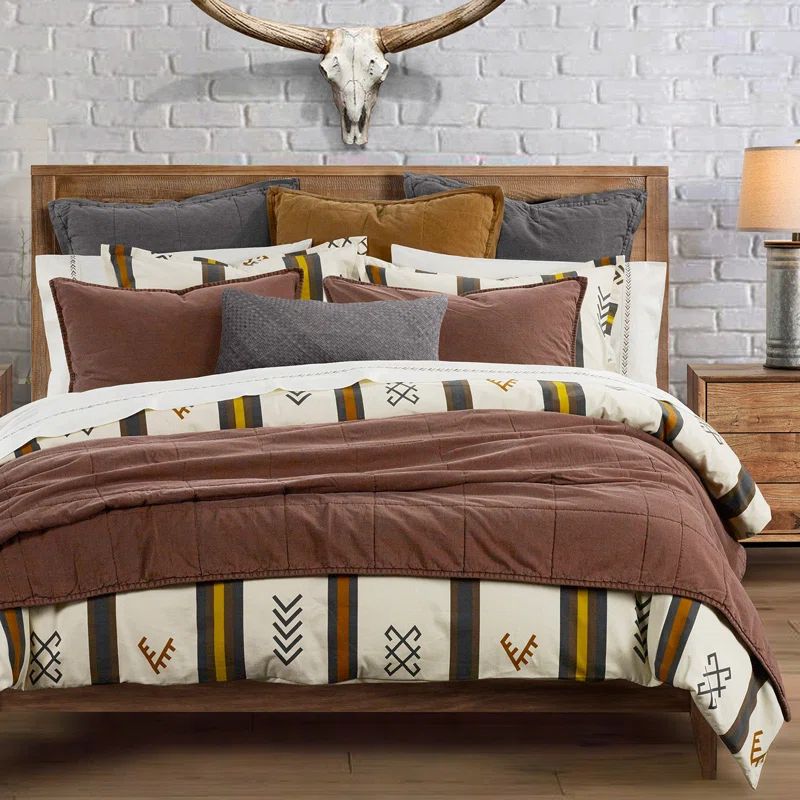 Toluca Twin Cotton Geometric Southwestern Comforter Set