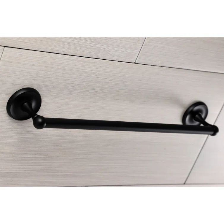 Matte Black 18-Inch Wall Mounted Towel Bar