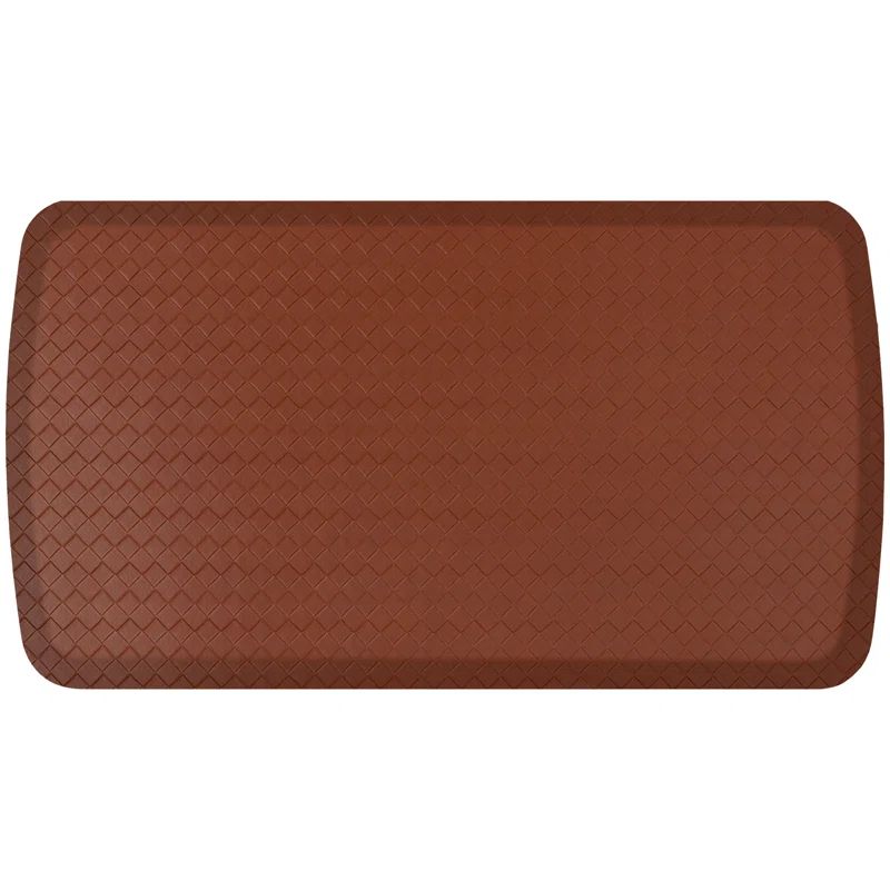 Chestnut Brown Basketweave Comfort Kitchen Mat 36" x 20"