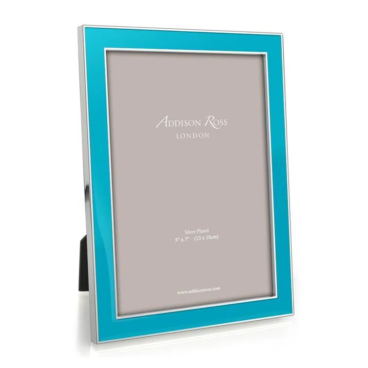 Silver and Blue Enamel 5x7 Tabletop Frame