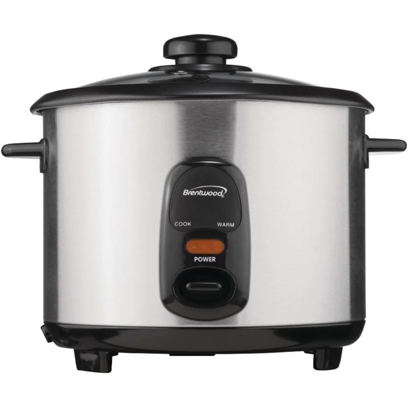 Brentwood 5-Cup Stainless Steel Electric Rice Cooker with Steamer