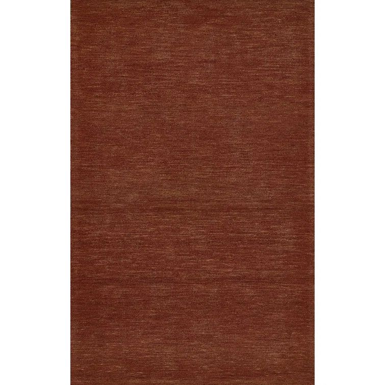 Rust Hand-Tufted Wool 8' x 10' Rectangular Area Rug