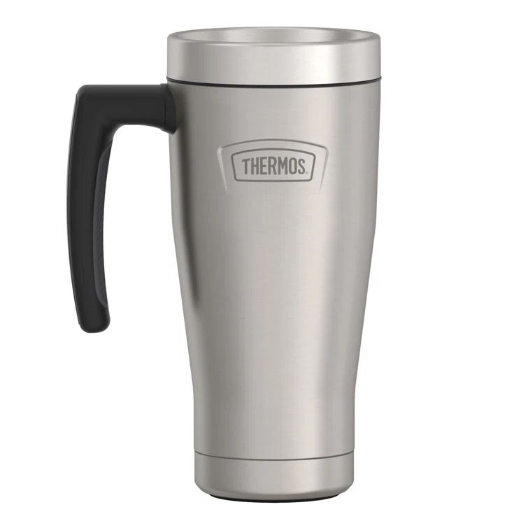 Matte Stainless Steel 16oz Vacuum Insulated Travel Mug