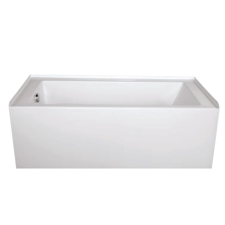 Sydney 66'' White Acrylic Alcove Bathtub