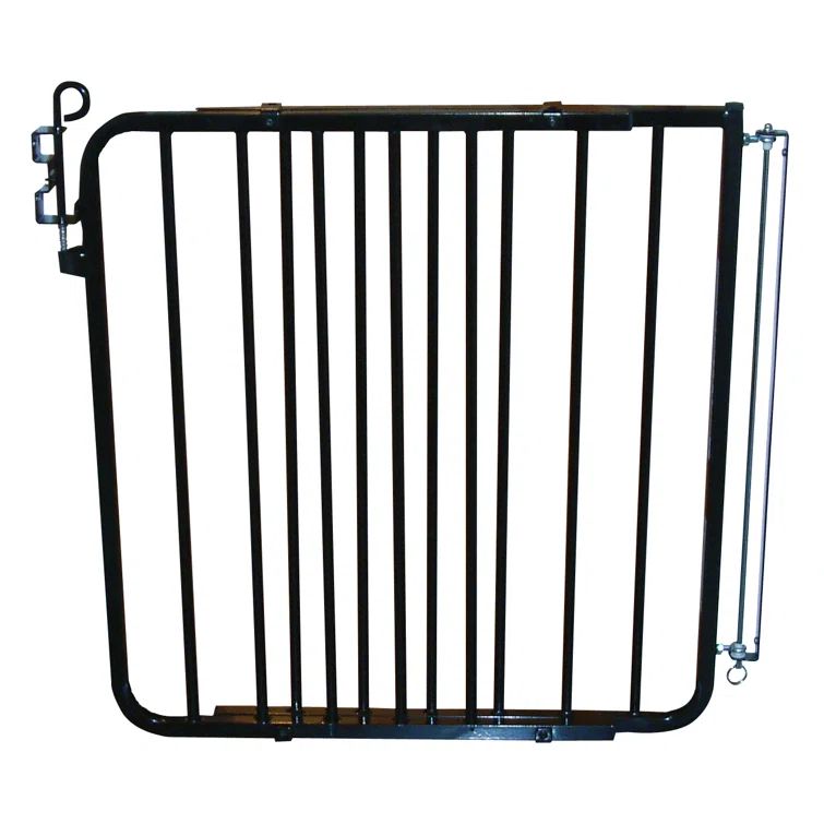 Black Metal Expandable Auto-Lock Baby and Pet Gate