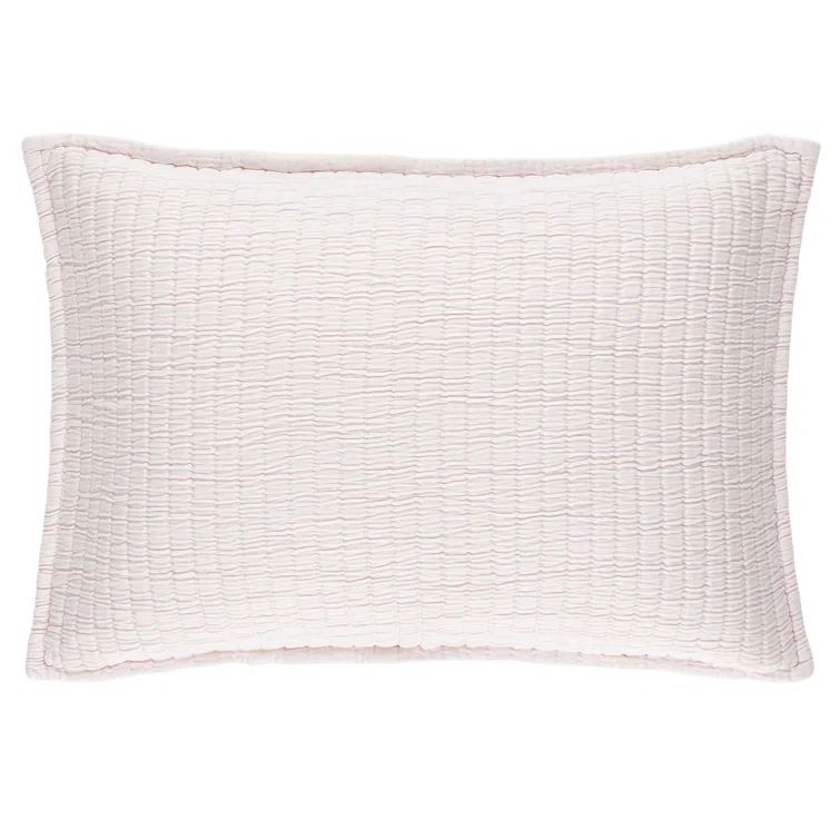 Slipper Pink Cotton Matelasse Sham - Standard Size