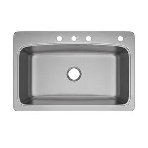 32.9375'' Stainless Steel Drop-In Single Bowl Kitchen Sink