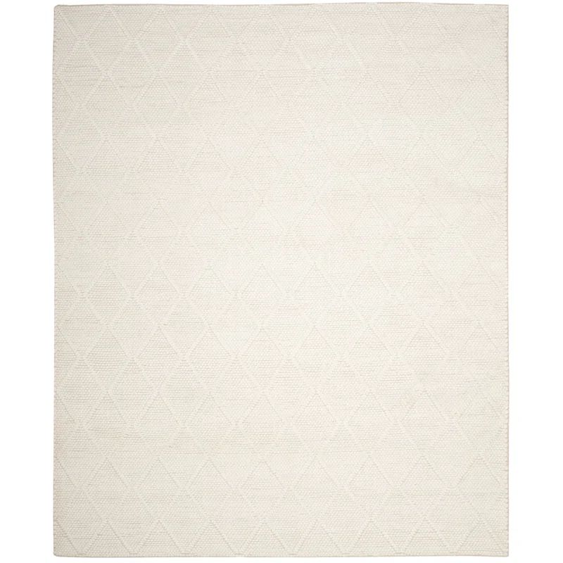 Millie Hand-Knotted Ivory Wool & Viscose 8' x 10' Area Rug