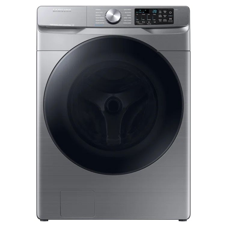 Platinum and Black Smart Front Load Washer with Swirl+ Drum