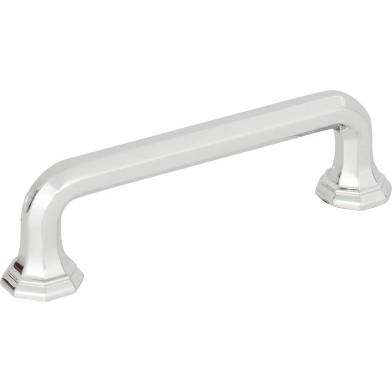 Polished Chrome Traditional Bar Handle with Mounting Hardware