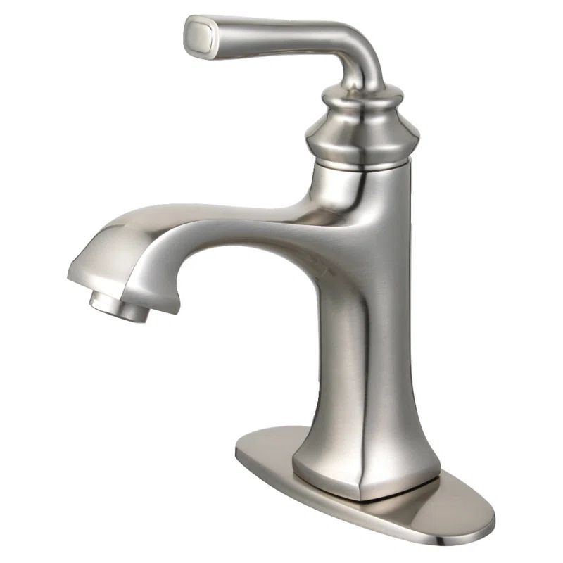 Brushed Nickel Single-Handle Deck Mount Bathroom Faucet