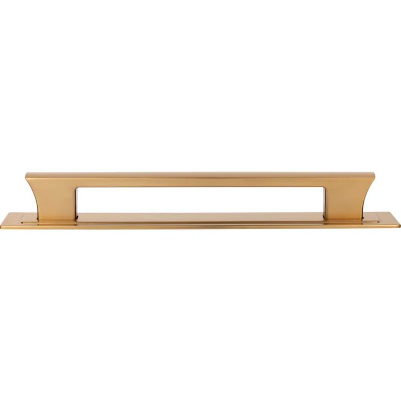Modern Warm Brass 12" Appliance Pull with Mounting Hardware