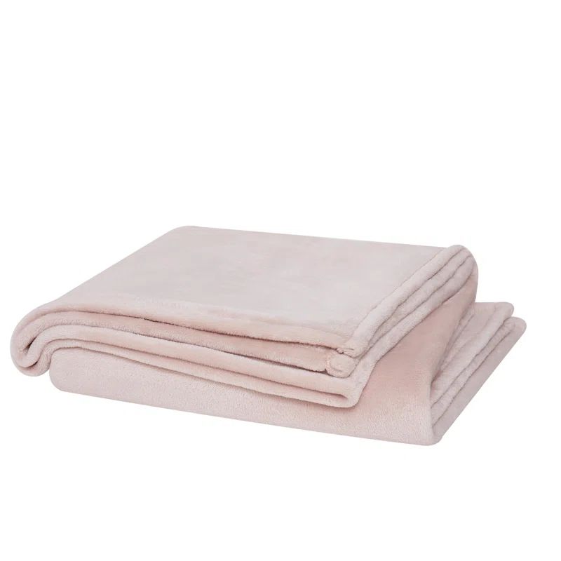 Blush Soft Plush Faux Fur Machine Washable Throw Blanket