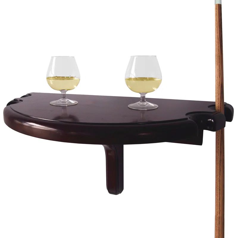 Mahogany Half Moon Wall-Mounted Pub Table