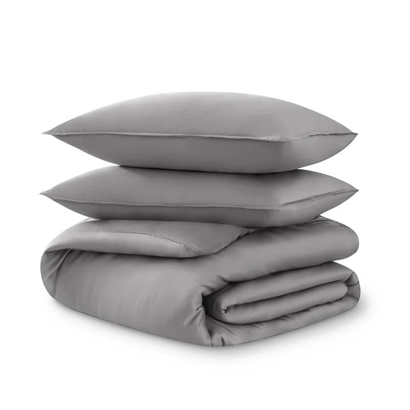 Full/Queen Light Grey TENCEL Lyocell Duvet Cover Set