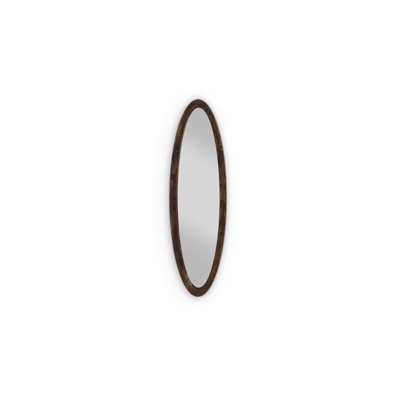 Von Braun Contemporary Oval Wood Mirror 8"x27"