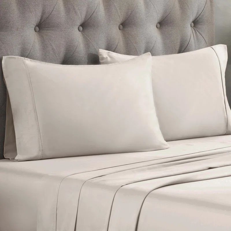 King Light Gray Cotton Hypoallergenic Pillowcase Set