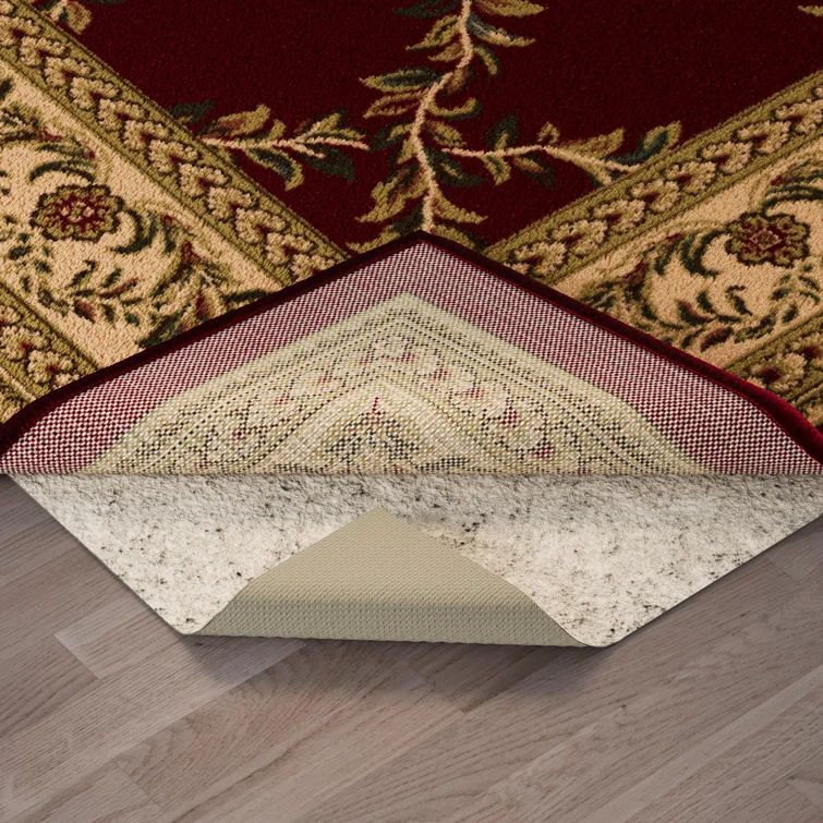 Beige Polyester Non-Slip Rug Pad for Runner Rugs 3 x 18