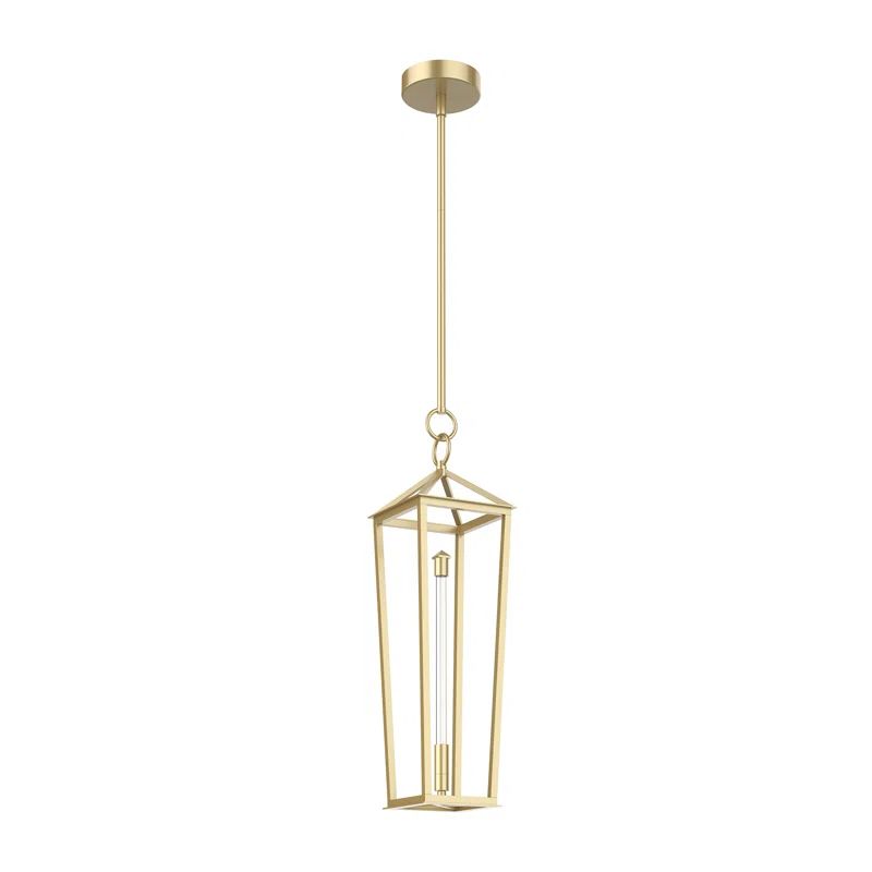 Delphine Timeless Globe Lantern Pendant in Natural Brass