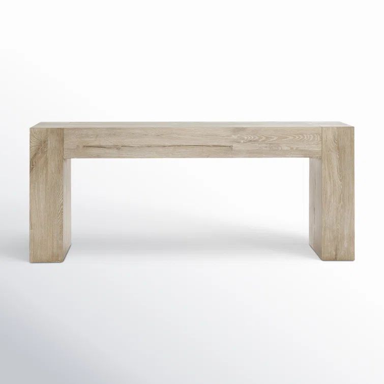Meadow White 72" Solid Wood Console Table with Storage