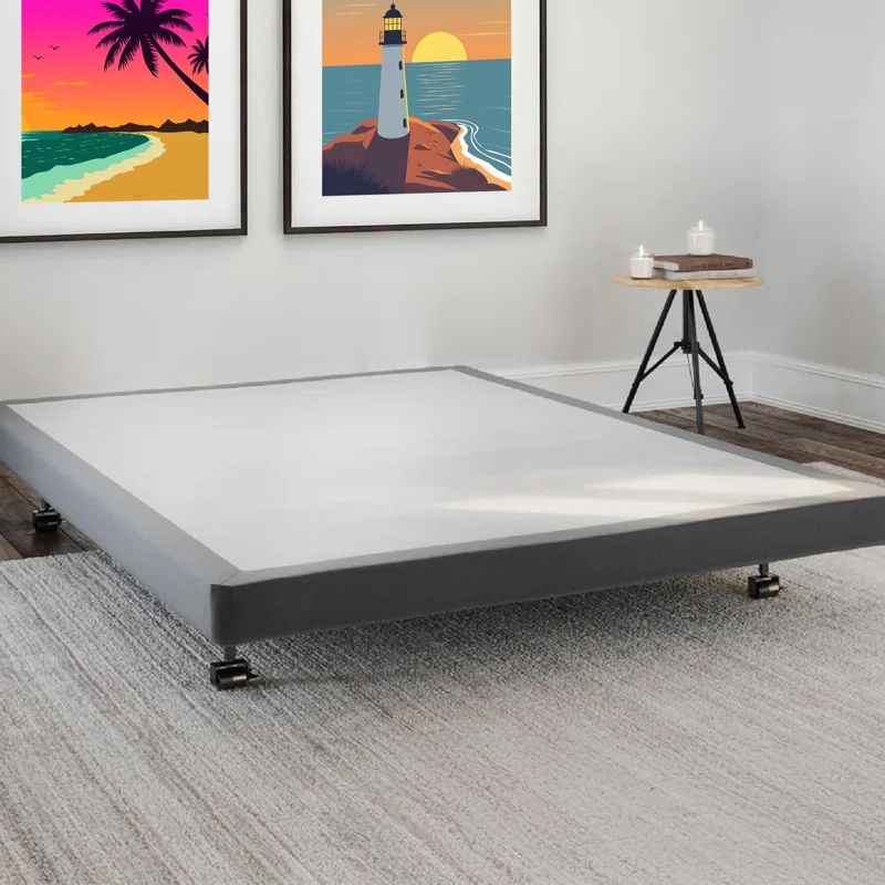 Twin 4-Inch Low Profile Wooden Mattress Foundation